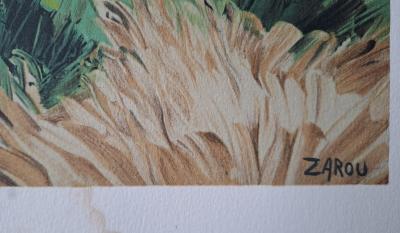 Zarou - Plaine de basse Maure - Lithographie originale signée 2