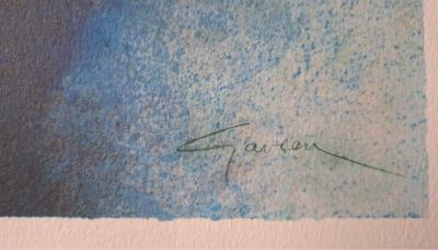 Claude Gaveau - Les gondoles - Lithographie originale signée 2