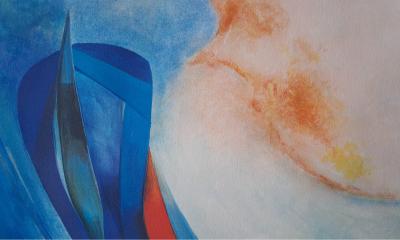 Claude Gaveau - Le voilier - Lithographie originale signée 2