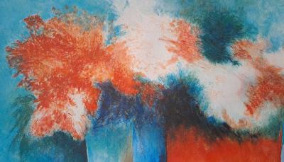 Claude Gaveau - Le bouquet - Lithographie originale signée 2