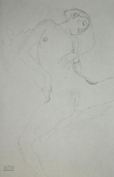 Gustav KLIMT (after) - Erotic drawing , 1979 - Offset lithography 2