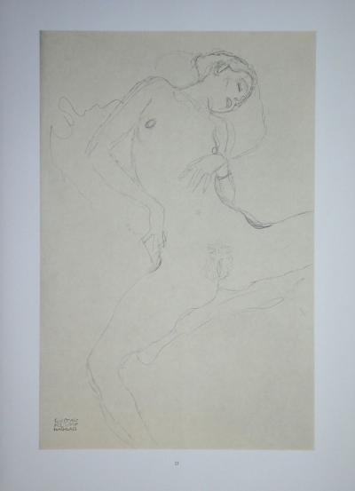 Gustav KLIMT (after) - Erotic drawing , 1979 - Offset lithography 2
