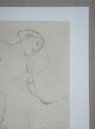 Gustav KLIMT (after) - Erotic drawing , 1979 - Offset lithography 2