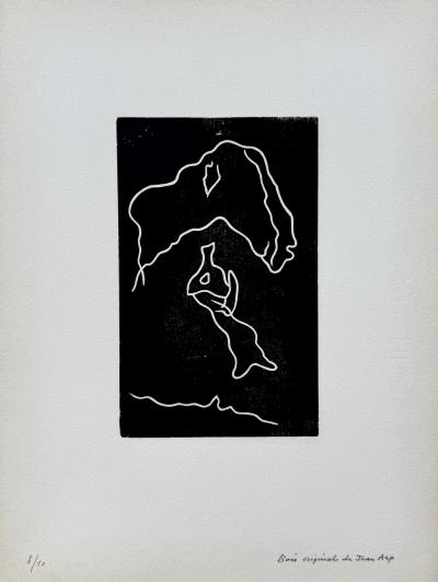 Jean ARP - Abstraction - Gravure sur bois originale