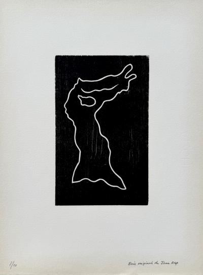 Jean ARP - Femme abstraite - Gravure sur bois originale 2