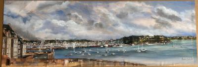 Alexandre Bonade - Saint-Servan vu des remparts de Saint-Malo  - Aquarelle - signée - 2003 2