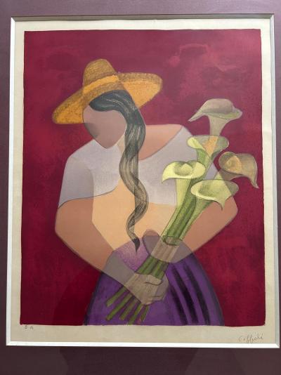Louis Toffoli- femmes aux arums - Lithographie signée numérotée 2