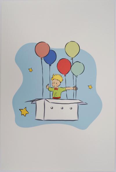 Antoine de Saint-Exupéry (d’après) - Le Petit Prince en ballon, 2022 - lithographie 2