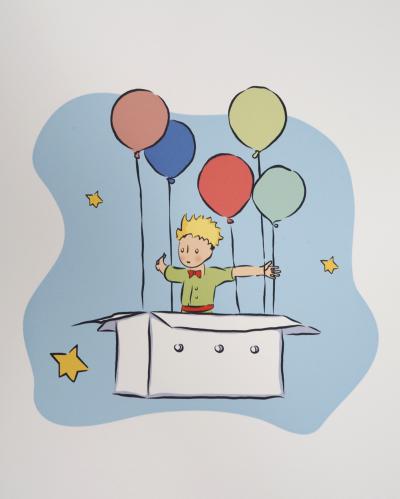 Antoine de Saint-Exupéry (d’après) - Le Petit Prince en ballon, 2022 - lithographie 2