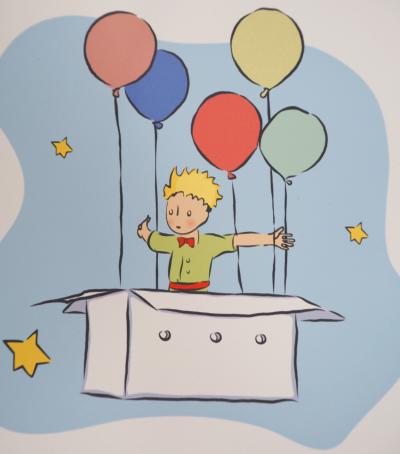 Antoine de Saint-Exupéry (d’après) - Le Petit Prince en ballon, 2022 - lithographie 2