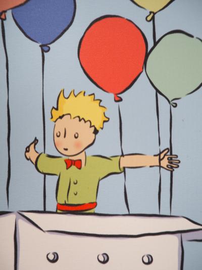 Antoine de Saint-Exupéry (d’après) - Le Petit Prince en ballon, 2022 - lithographie 2
