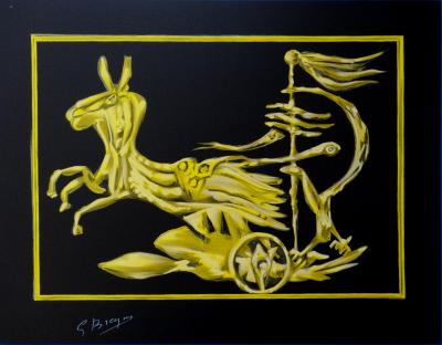 Georges BRAQUE : Le char solaire - Lithographie signée 2
