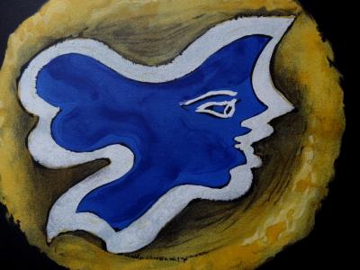 Georges BRAQUE : Profil grec en bleu - Lithographie signée 2