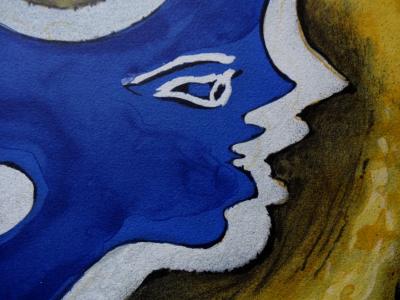 Georges BRAQUE : Profil grec en bleu - Lithographie signée 2
