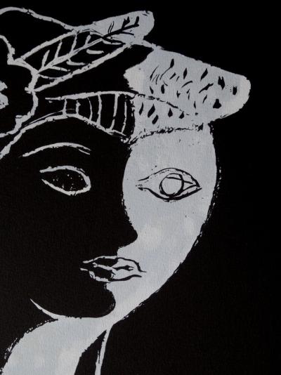 Georges BRAQUE : Visages imbriqués : les amoureux - Lithographie signée 2