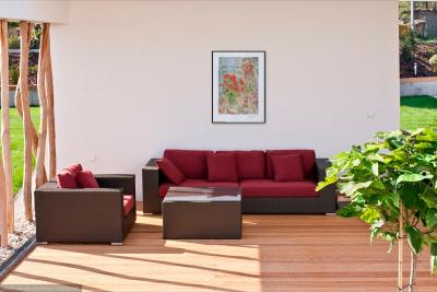 Marc CHAGALL : Le bouquet rouge, Lithographie signée, 1989, 500ex 2