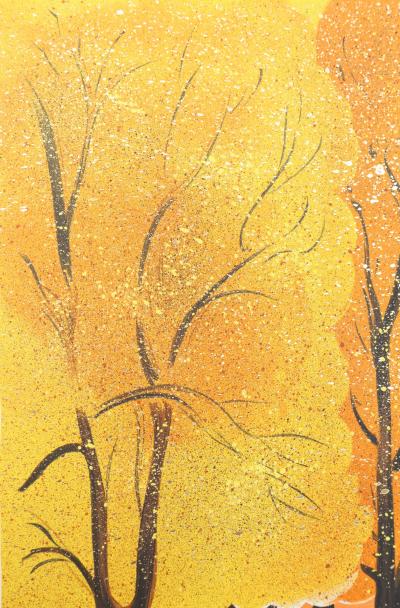 Serge LASSUS : Cavaliers en Automne, Lithographie originale signée 2