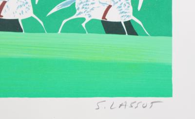 Serge LASSUS : Cavaliers en été, Lithographie originale signée 2
