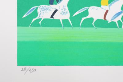 Serge LASSUS : Cavaliers en été, Lithographie originale signée 2
