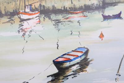 Jean-Pierre LAURENT : Langoustiers à marée basse, Lithographie originale signée 2
