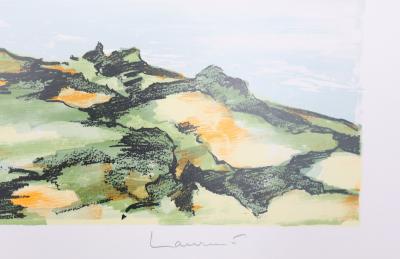 Jean-Pierre LAURENT : marée basse à Douarnenez, Lithographie originale signée 2