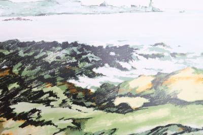 Jean-Pierre LAURENT : marée basse à Douarnenez, Lithographie originale signée 2
