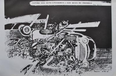 Leonardo CREMONINI : Contre les sens interdits, affiche Mai 68 originale signée 2