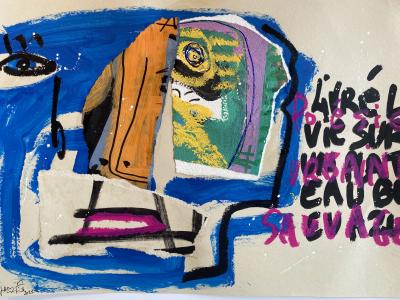Jazzu - Poésie urbaine - Technique mixte sur papier 2