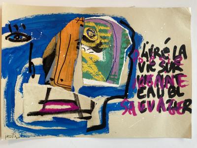 Jazzu - Poésie urbaine - Technique mixte sur papier 2