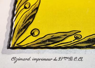 Georges Bonneterre, Le Diable Bleu sur son clairon, lithographie, vers 1900 2