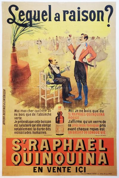 Raymond Tournon - St .Raphaël Quinquina -  affiche, vers 1895 2