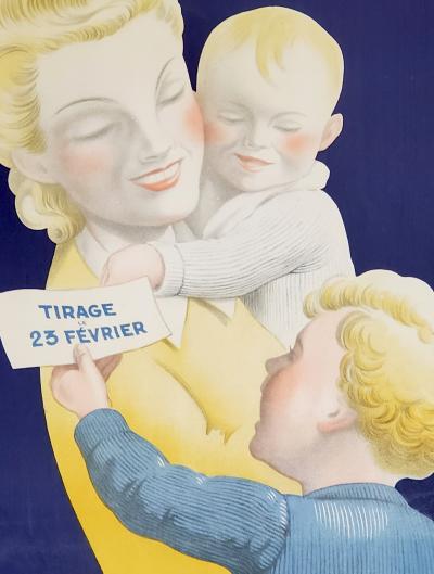 Pierre Besniard, Loterie Nationale (Mères Françaises), affiche, 1940 2