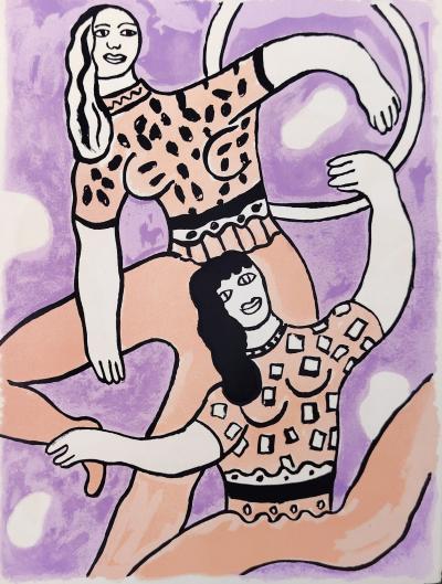Fernand Léger, Cirque Les acrobates  Lithographie originale, 1950 2