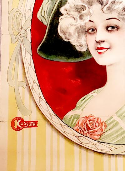 Paolo Henri, affiche lithographique originale, Edition Kossuth vers 1895 2