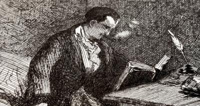 Felix Bracquemond (d’après Courbet), Baudelaire lisant, gravure, vers 1935 2
