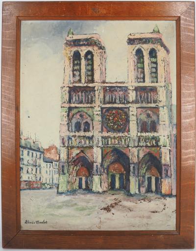Elisée Maclet - Montmartre Moulin de la Galette, vers 1930 - Huile sur panneau 2