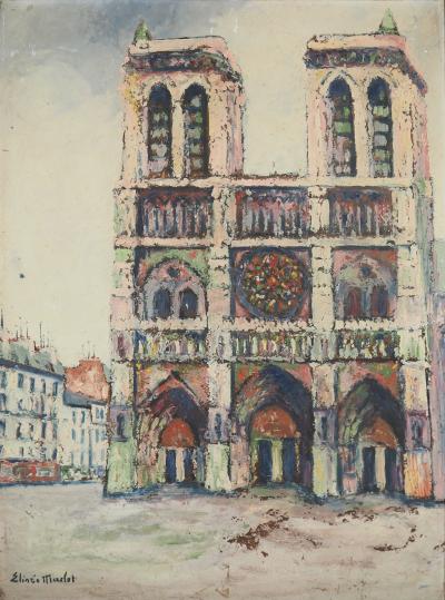 Elisée Maclet - Montmartre Moulin de la Galette, vers 1930 - Huile sur panneau 2