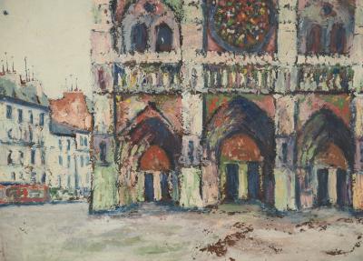 Elisée Maclet - Montmartre Moulin de la Galette, vers 1930 - Huile sur panneau 2
