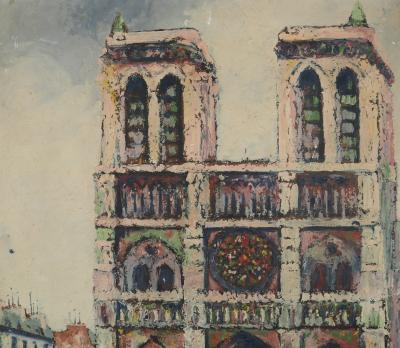 Elisée Maclet - Montmartre Moulin de la Galette, vers 1930 - Huile sur panneau 2