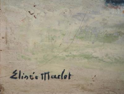 Elisée Maclet - Montmartre Moulin de la Galette, vers 1930 - Huile sur panneau 2