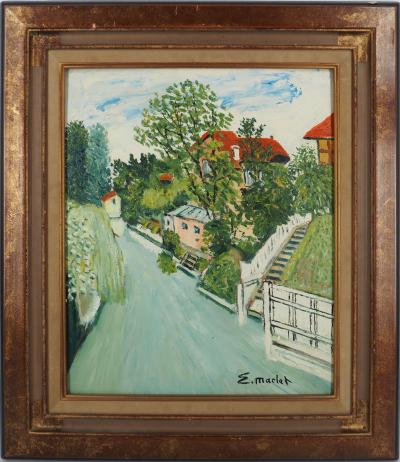 Elisée Maclet - Montmartre Moulin de la Galette, vers 1930 - Huile sur panneau 2