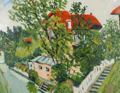 Elisée Maclet - Montmartre Moulin de la Galette, vers 1930 - Huile sur panneau 2