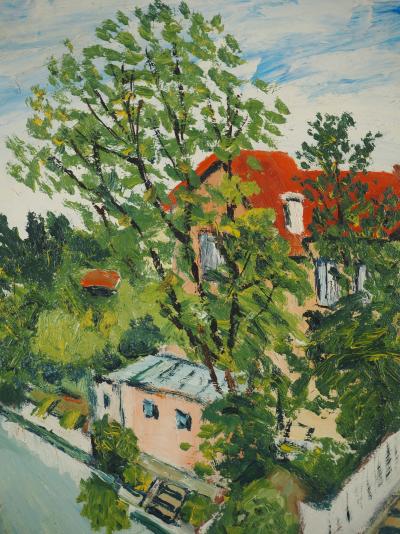Elisée Maclet - Montmartre Moulin de la Galette, vers 1930 - Huile sur panneau 2