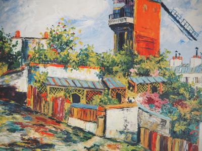 Elisée Maclet - Montmartre Moulin de la Galette, vers 1930 - Huile sur panneau 2