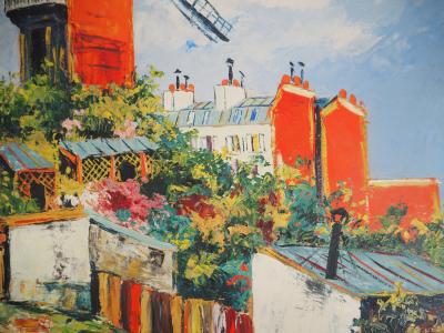 Elisée Maclet - Montmartre Moulin de la Galette, vers 1930 - Huile sur panneau 2