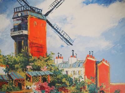Elisée Maclet - Montmartre Moulin de la Galette, vers 1930 - Huile sur panneau 2