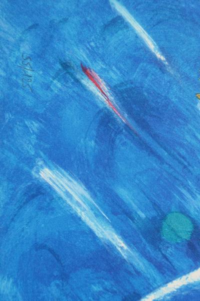 André VERDET : La pluie, Lithographie originale signée 2
