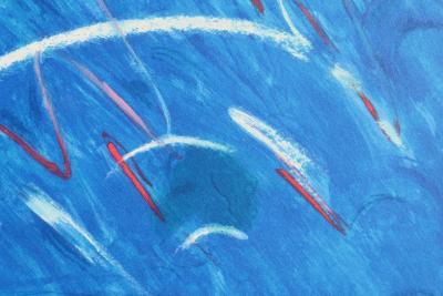 André VERDET : La pluie, Lithographie originale signée 2