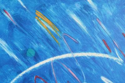 André VERDET : La pluie, Lithographie originale signée 2