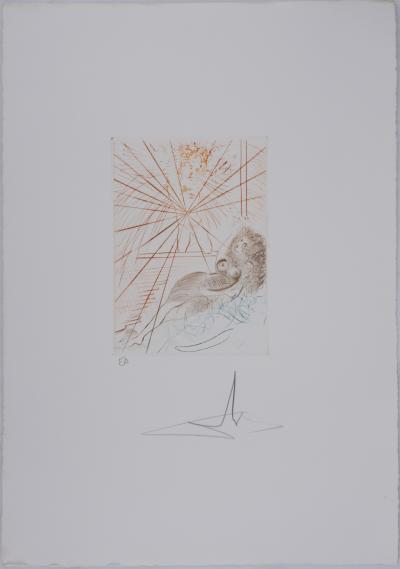 Salvador Dali  - Décaméron : L’ange Gabriel, 1972 - Gravure originale signée 2